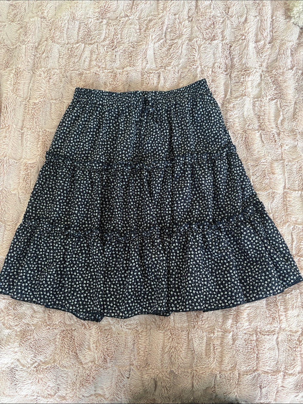 Navy Floral Tiered Women’s Skirt